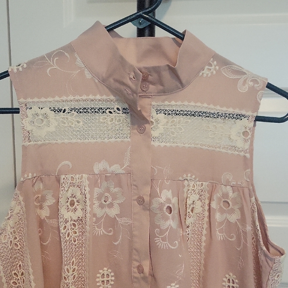 Fate Blush Pink Asymmetrical Lace Panel Dress